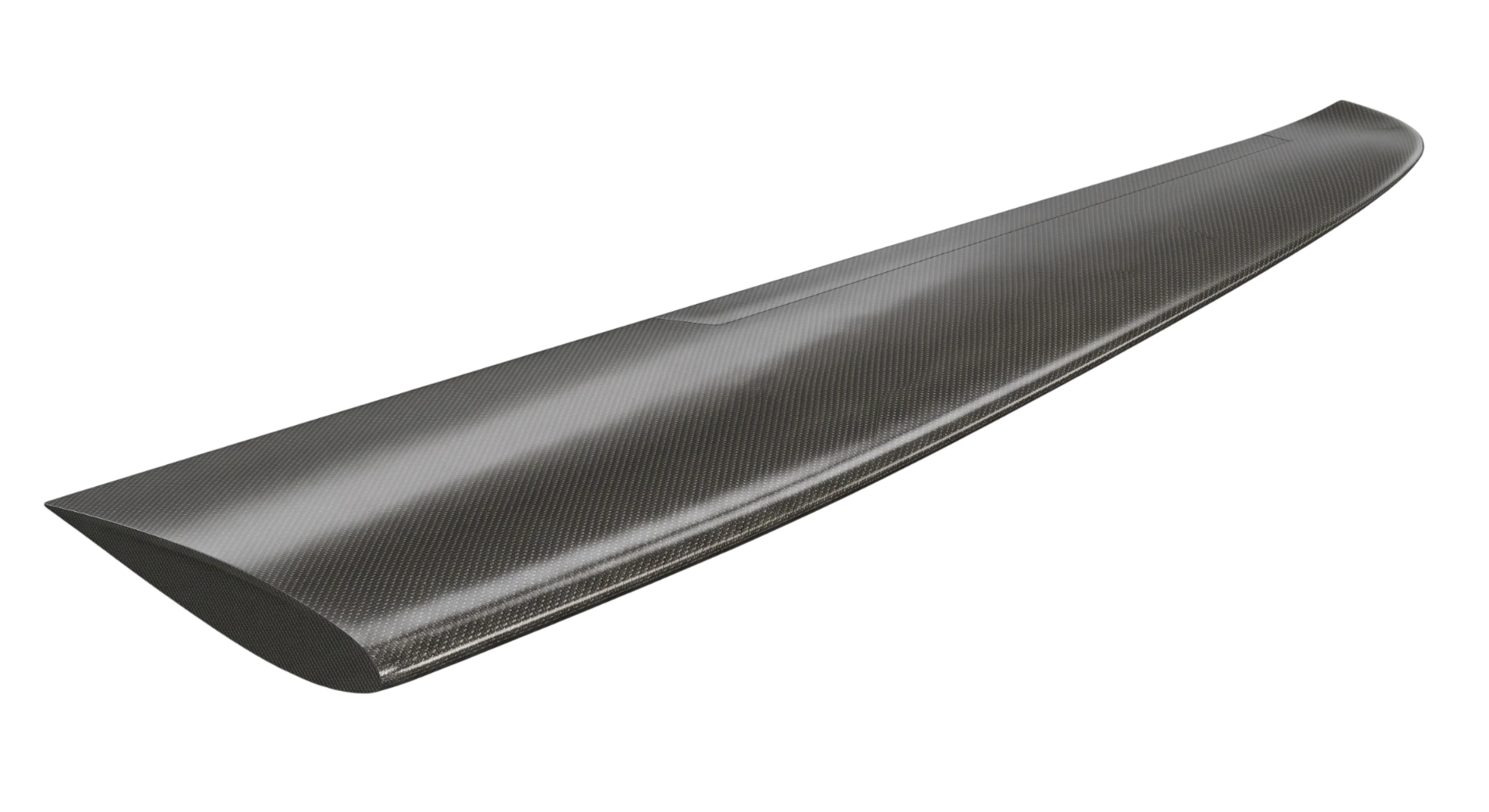 Glossy carbon fibre panel with visible twill weave